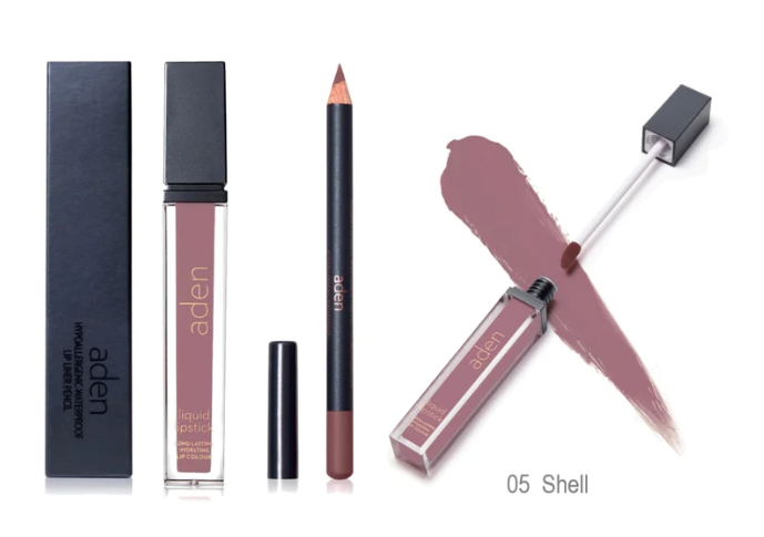 aden kit de labial (labial liquido + delineador)