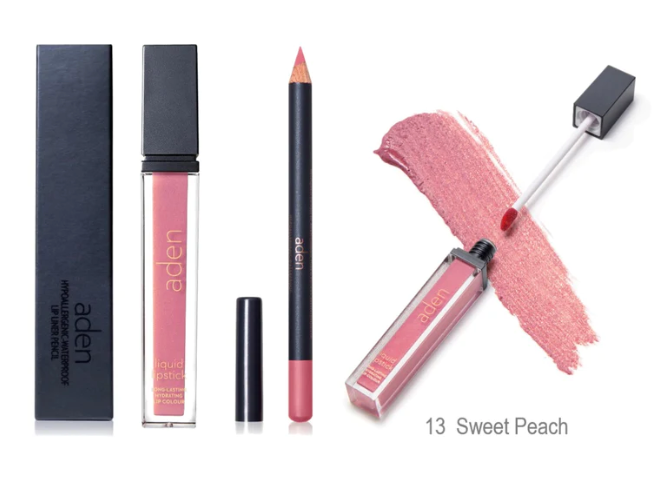 aden kit de labial (labial liquido + delineador)