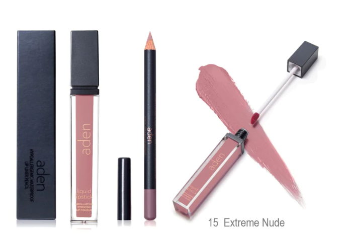 aden kit de labial (labial liquido + delineador)