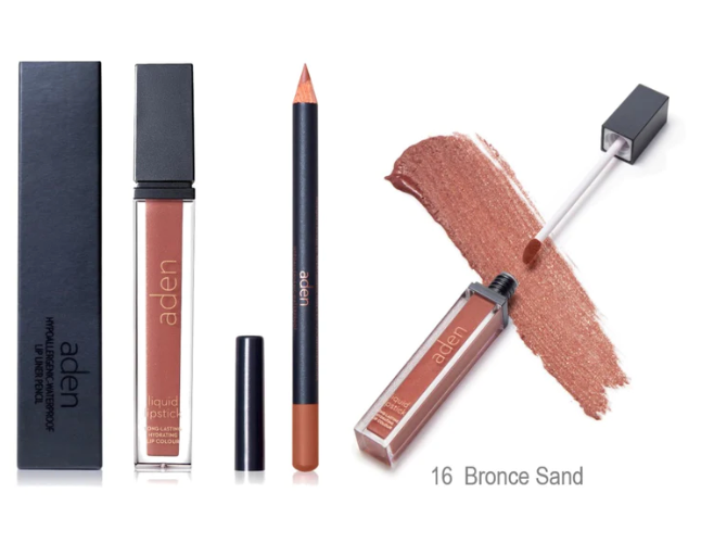 aden kit de labial (labial liquido + delineador)