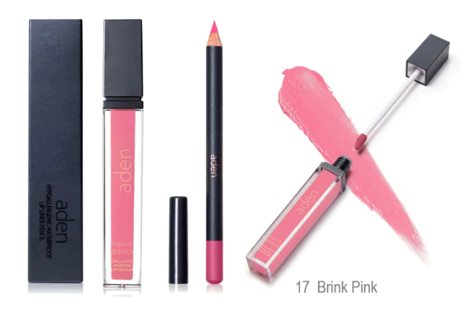 aden kit de labial (labial liquido + delineador)