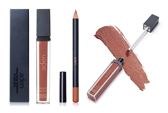 aden kit de labial (labial liquido + delineador)