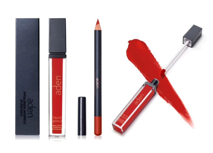 aden kit de labial (labial liquido + delineador)