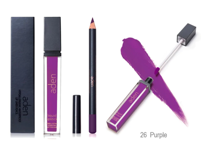 aden kit de labial (labial liquido + delineador)