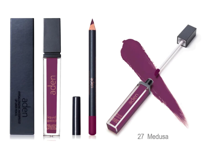 aden kit de labial (labial liquido + delineador)
