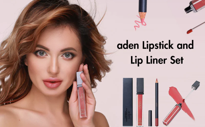 aden kit de labial (labial liquido + delineador)